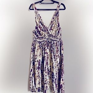 Cassee’s beaded giraffe print maxi dress. Brown and Cream color. Size 3X.